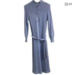 Berman International Vintage Knit Dress Lambswool & Angora Blend Size Women 7/8